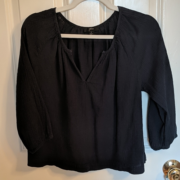 J. Crew Tops - J. Crew Scoopneck Beach Top in Crinkle Cotton